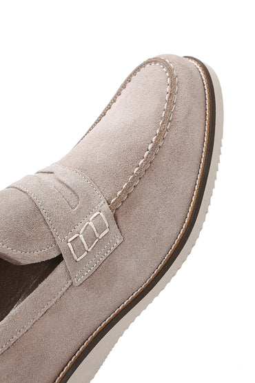 Erkek Vizon Süet Deri Casual Loafer_6