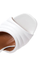 Women's White Thick Heeled Sandals | Derimod