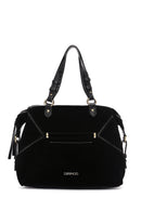 Women's Black Suede Shoulder Bag | Derimod