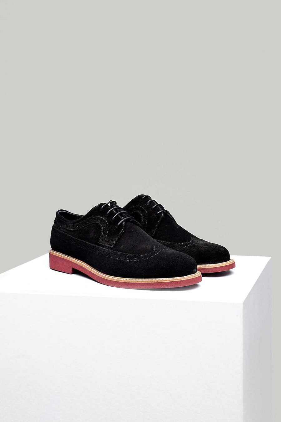 Men's Black Suede Leather Shoes