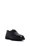 Male Black Lace-Up Thick-Soled Leather Casual Shoes | Derimod