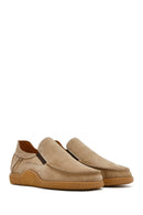 Erkek Bej Nubuk Deri Casual Loafer | Derimod