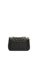 Women's Black Long Strap Quilted Patterned Shoulder Bag | Derimod