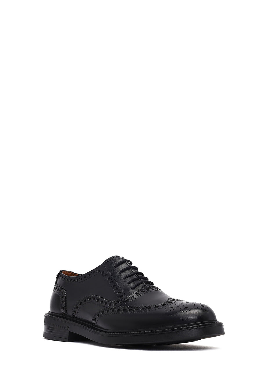 Men's Black Lace-up Leather Casual Shoes