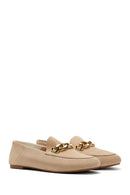 Kadın Deri Süet Zincirli Loafer | Derimod