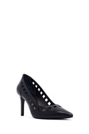 Woman Black Stiletto Heels Leather Stiletto | Derimod