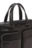 Men's Black Long Strap Leather Briefcase | Derimod