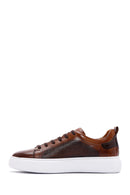 Men's Tan Leather Thick Soled Sneaker | Derimod