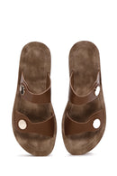 Women's Tan Thick Soled Slippers | Derimod