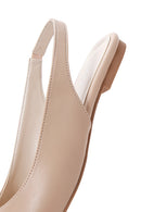 Women's Beige Open-Back Ballerinas | Derimod