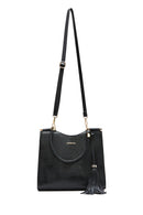 Women's Black Snakeskin Patterned Shoulder Bag | Derimod