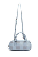 Women's Blue Long Strap Patterned Shoulder Bag | Derimod