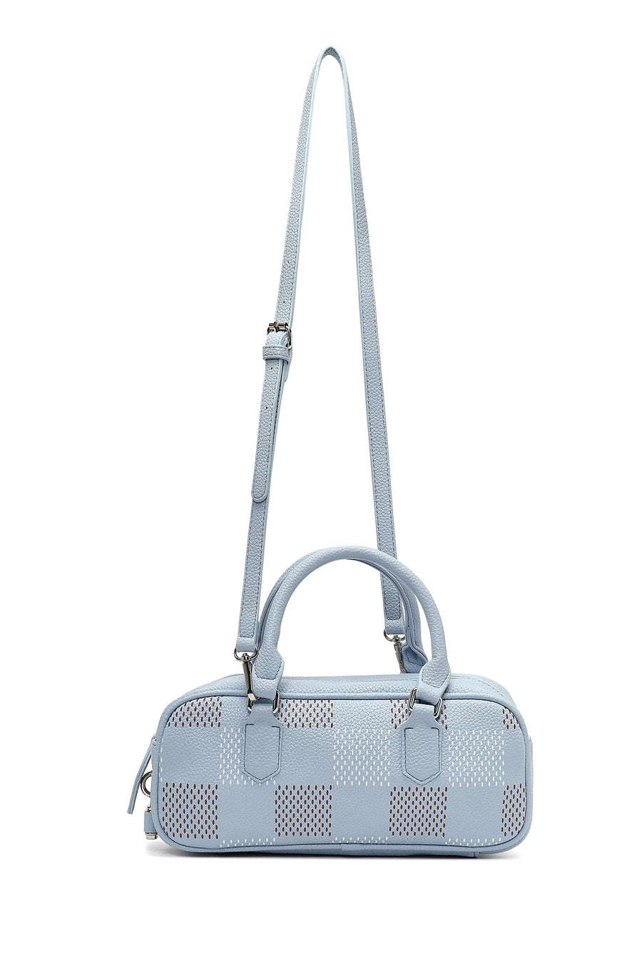 Women's Blue Long Strap Patterned Shoulder Bag