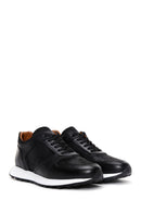 Men's Black Leather Sneaker | Derimod