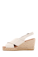 Kadın Bej Dolgu Topuk Sandalet | Derimod