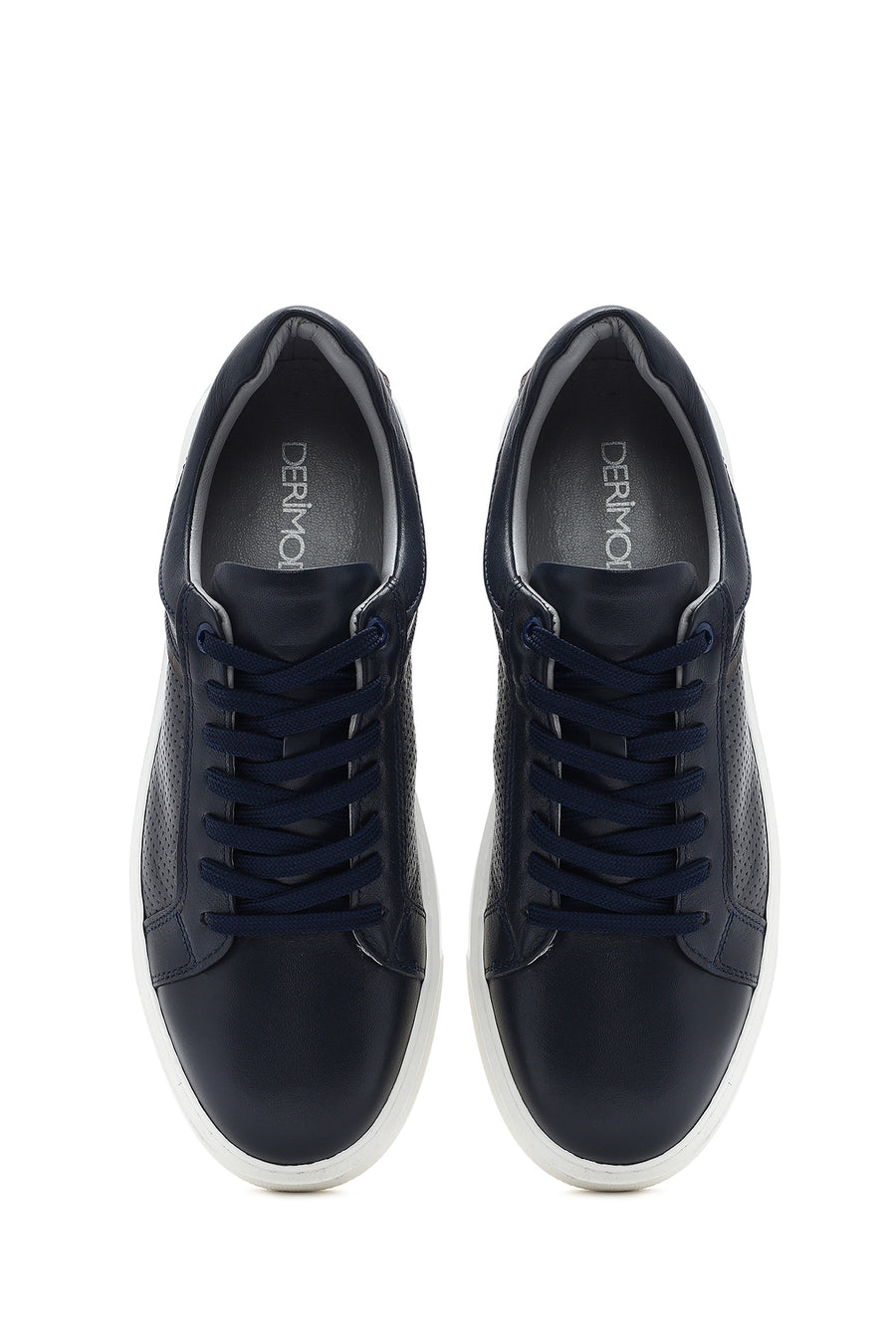 Male Navy Lace-up Leather Sneaker
