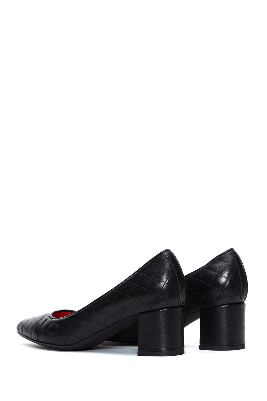 Women's Leather Gritti For Derimod Quilted Heeled Shoes
