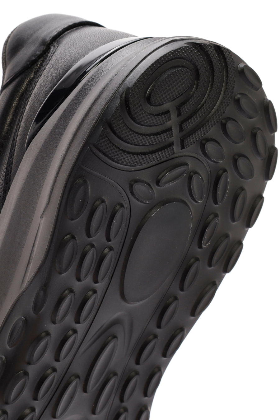 Men's Black Lace-up Leather Sneaker