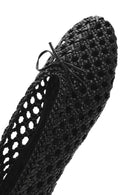 Women's Black Braided Ballerina | Derimod
