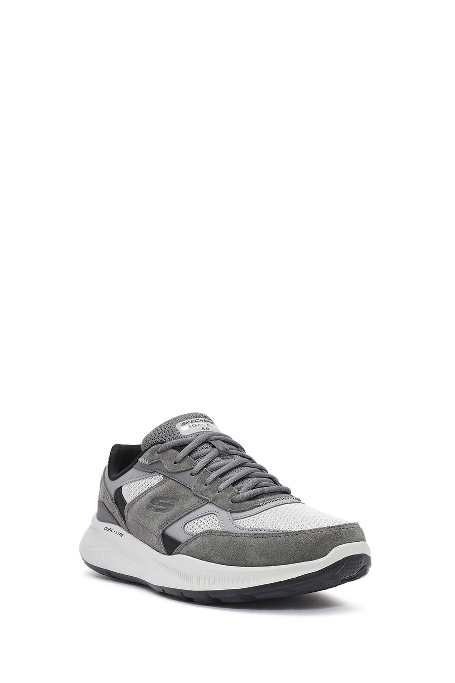 Skechers Erkek Gri Equalizer Bağcıklı Kalın Tabanlı Sneaker