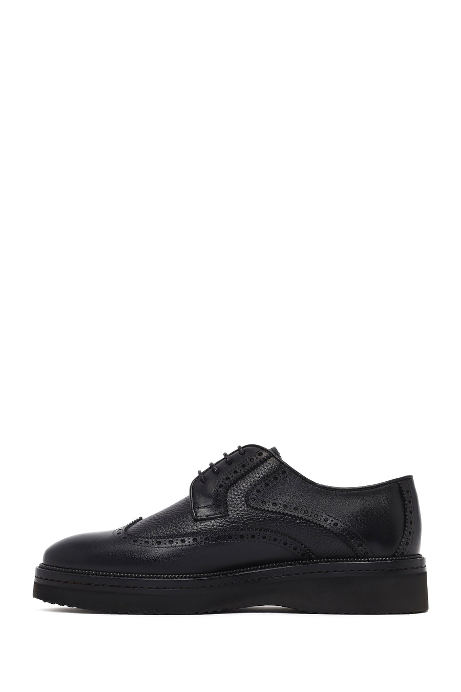 Men's Black Lace Up Leather Casual Shoes