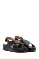 Women's Black Ankle Strap Comfort Sandals | Derimod