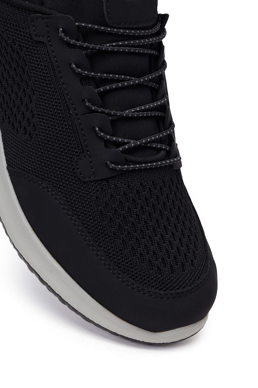 Derimod Zero Male Black Lace-Up Fabric Sneaker