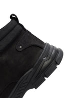 Men's Black Zippered Casual Nubuck Leather Boots | Derimod