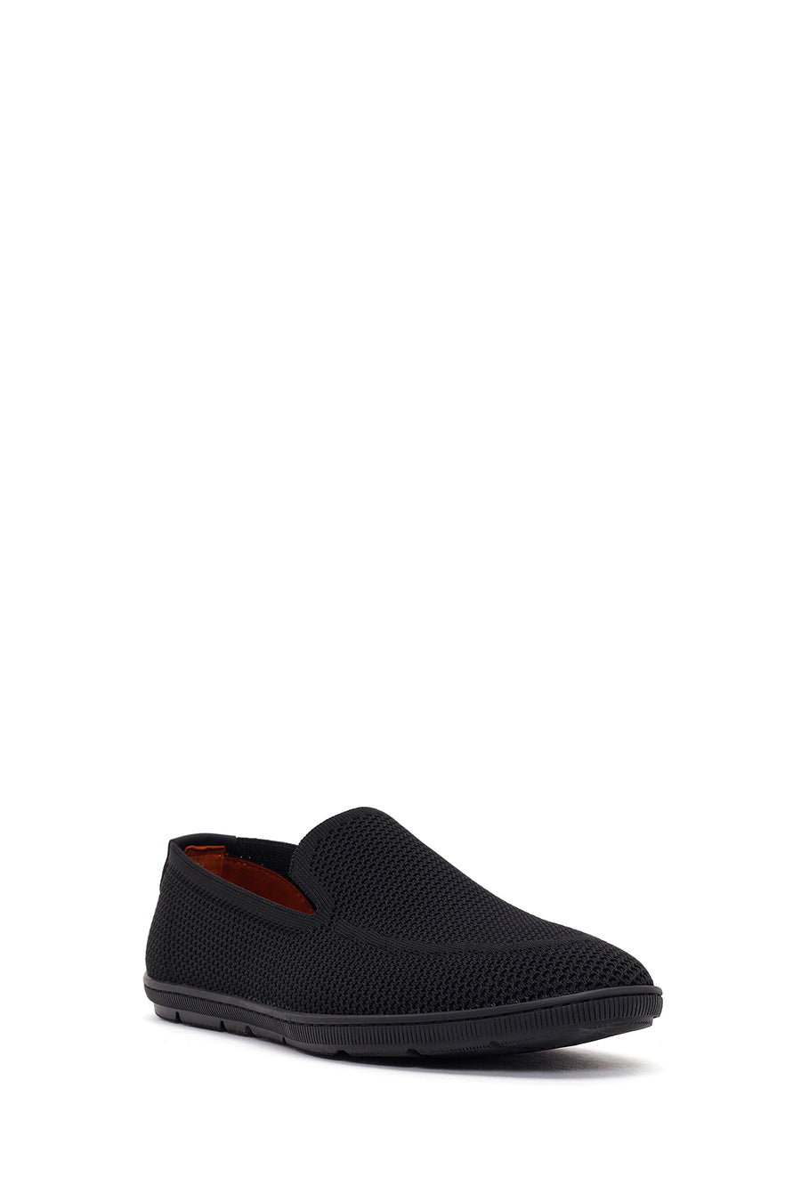 Men's Black Fabric Loafer