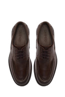 Male Brown Lace-up Thick-Soled Leather Casual Shoes | Derimod