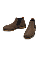 Men's Mink Nubuck Leather Chelsea Boot | Derimod