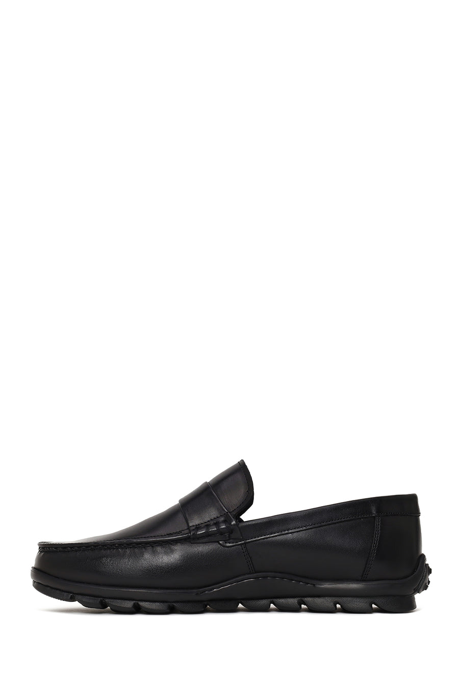Erkek Siyah Deri Casual Loafer