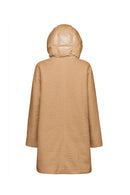 Geox Women's Tan Calithe Hooded Coat | Derimod