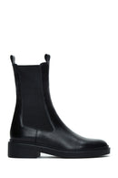 Women's Black Leather Chelsea Classic Boots | Derimod