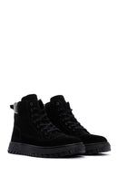 Men's Black Suede Leather Sports Boots | Derimod