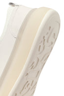 Men's White Lace-up Thick-Sole Leather Sneaker | Derimod
