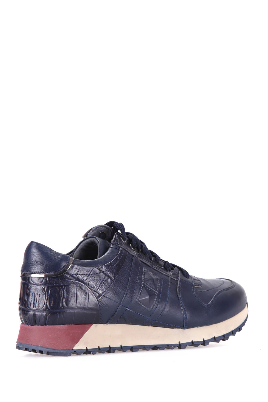 Crocodile Patterned Men's Leather Sneaker