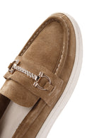 Women's Brown Suede Leather Casual Loafer | Derimod