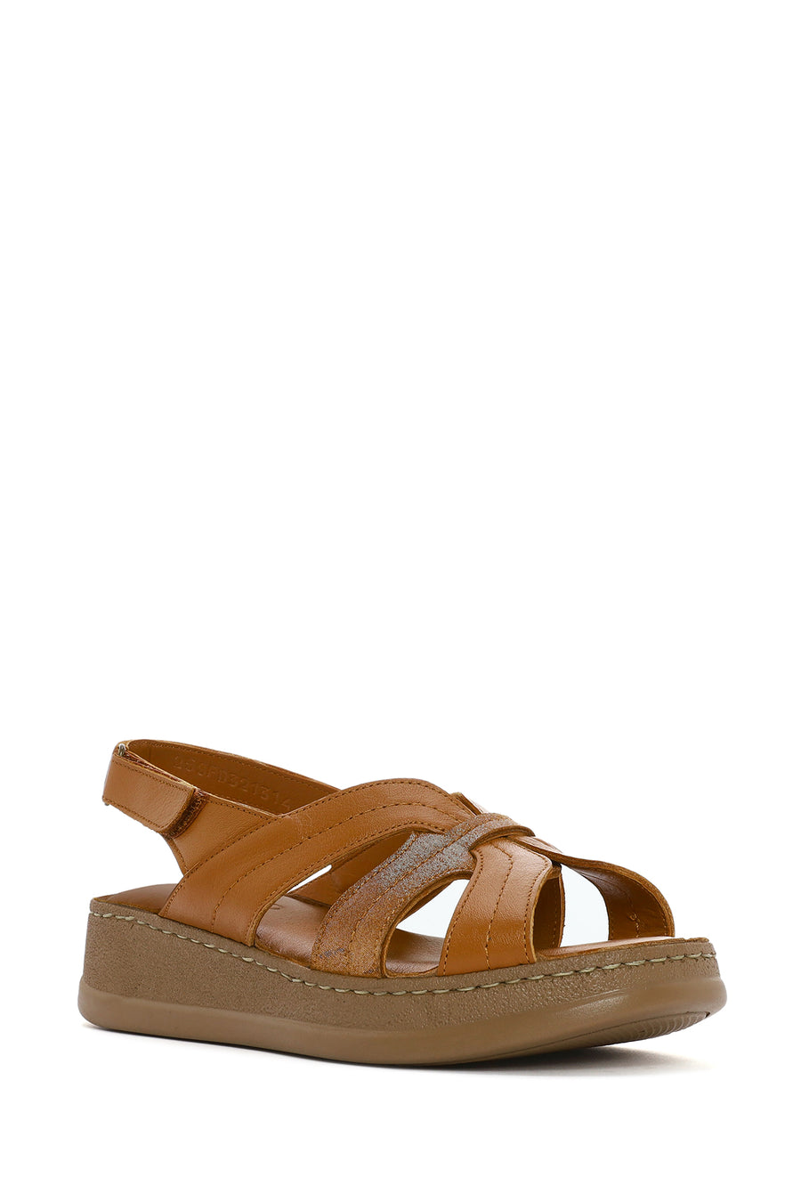 
Women's Tan Thick Sole Leather Comfort Sandal
