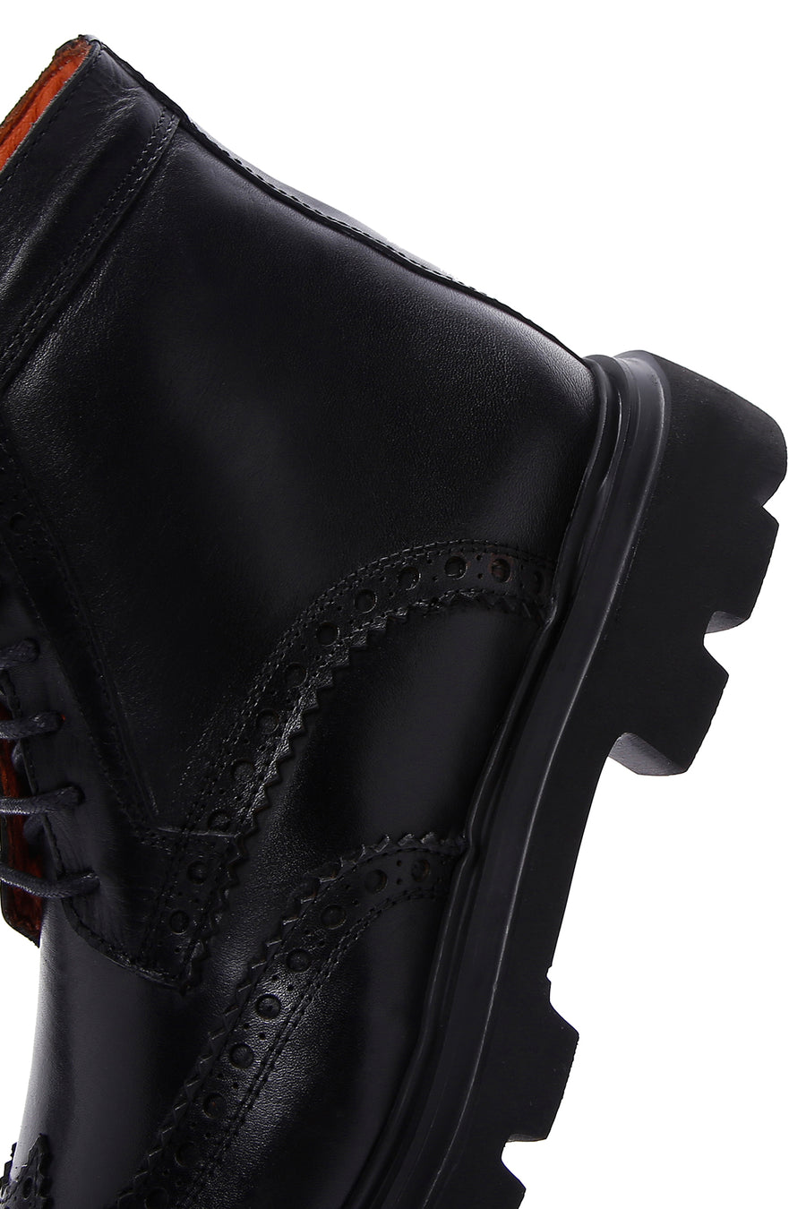 Men's Black Leather Zippered Boots