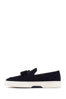 Derimod Fly Men's Navy Blue Suede Leather Casual Loafer | Derimod