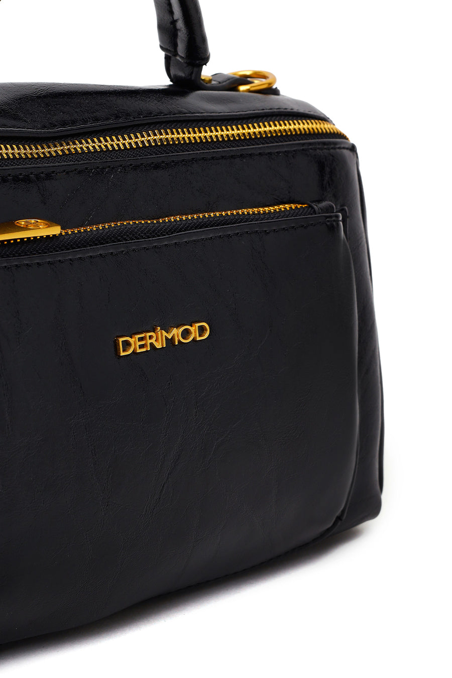 Woman Black Long-Strap Crossbody Bag