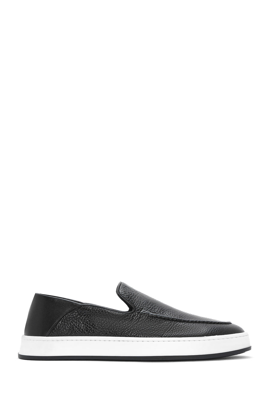 Men's Black Leather Casual Loafer 25SFD6309FT | Derimod