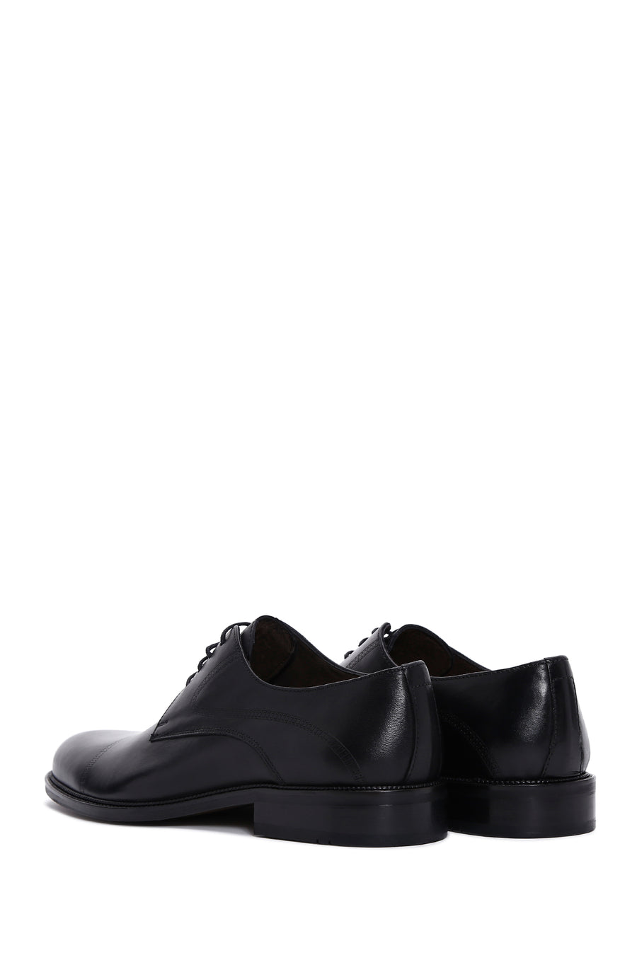 Men's Black Laced Leather Classic Shoes