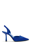 Women's Blue Stone Heeled Shoes | Derimod