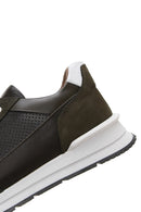 Men's Khaki Leather Sneaker | Derimod