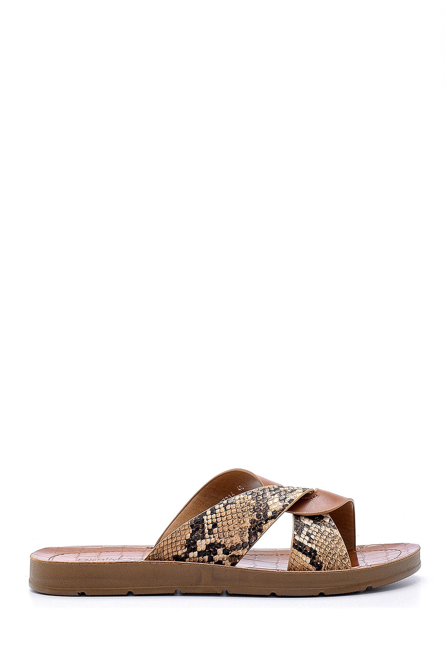 Women's Snakeskin Patterned Slippers 20SFE277314 | Derimod