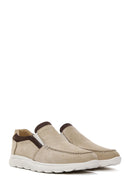 Men's Beige Nubuck Leather Casual Loafer | Derimod