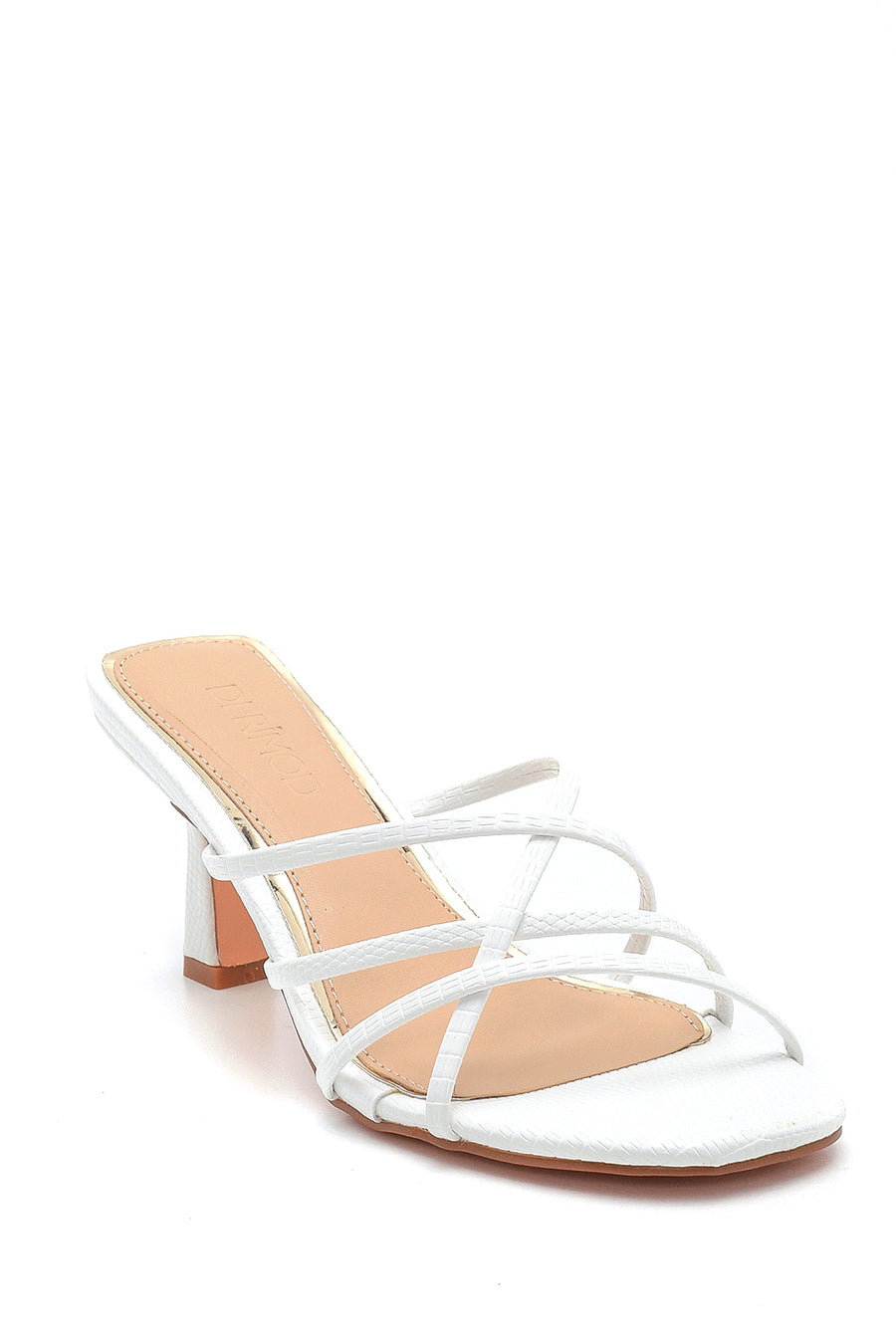 Women's Leather Heeled Slippers