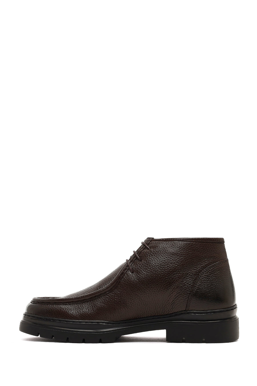 Men's Brown Lace-Up Leather Casual Boot